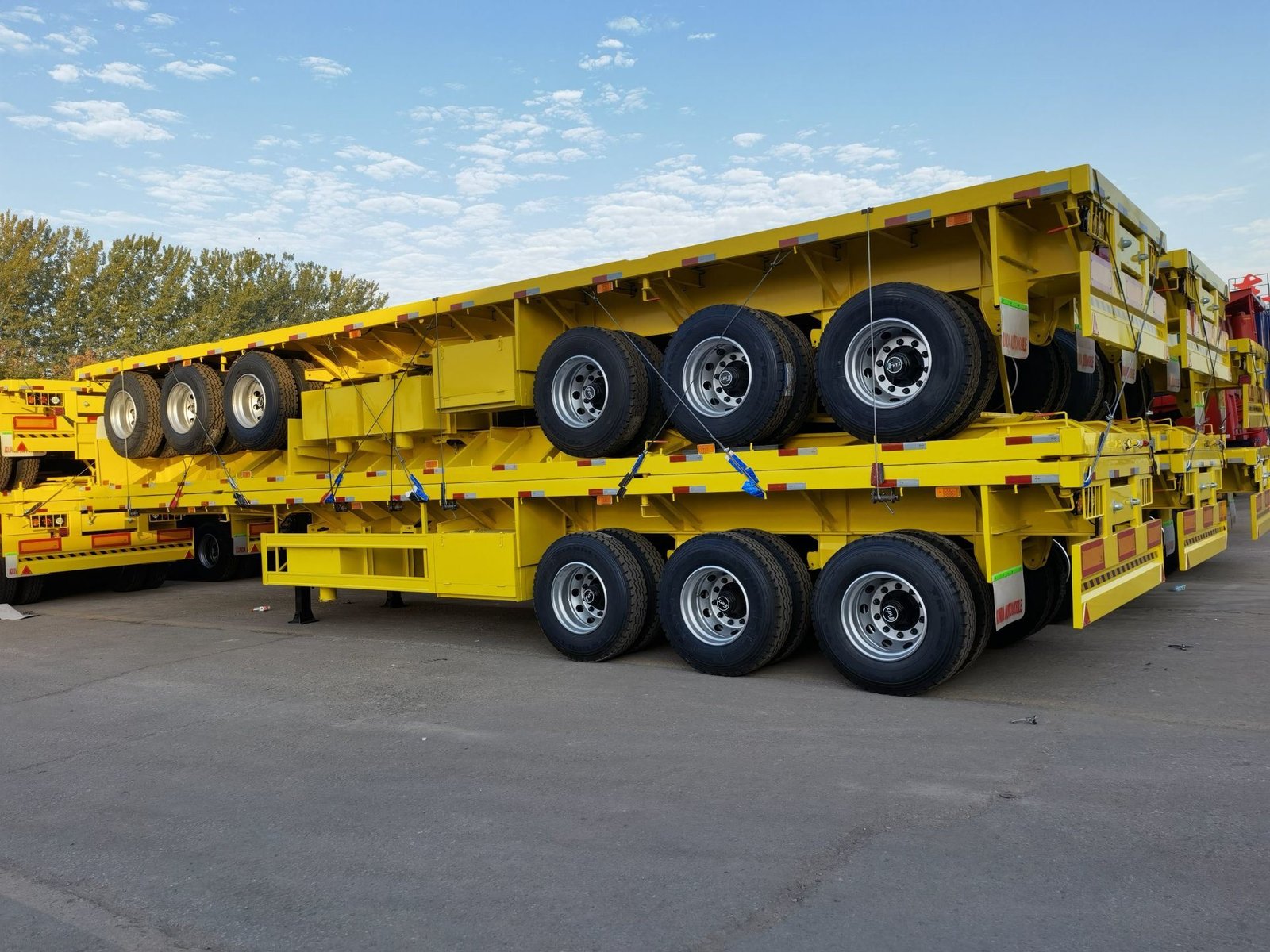 Core advantages of low flatbed semi-trailer